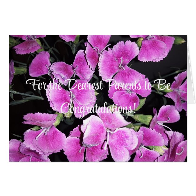 Moderna, rosa y floral, los padres deben estar con (Anverso (Horizontal))