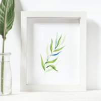 Moderna sala de estar verde y blanca arte en la pa