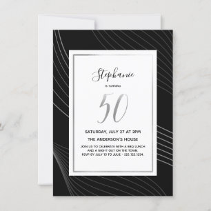 Moderna, sencilla y elegante 50ª invitación a la f
