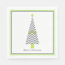 Moderna servilleta de papel de árbol de Navidad