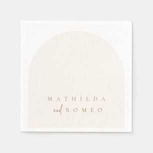 Moderna servilleta de papel de Boda de arco Minima