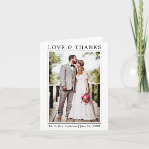 Moderna, simple Boda Minimalista, nota de amor