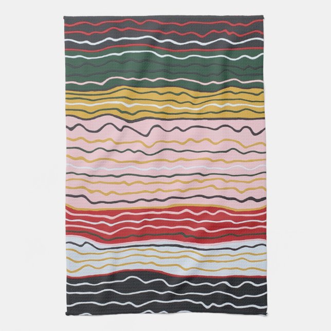 Moderna Squiggles 2 toalla de cocina (Vertical)