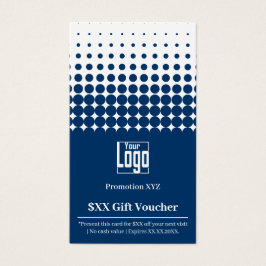 Moderna su promoción Tarjeta de cupón Blue White G