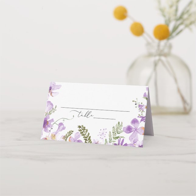 Moderna tabla floral simple número de tarjetas de  (Anverso)