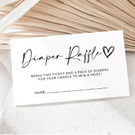 Moderna tarjeta Baby Shower sencilla para pañales