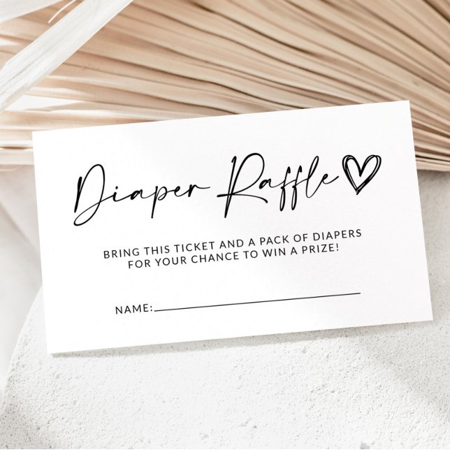 Moderna tarjeta Baby Shower sencilla para pañales  (Subido por el creador)