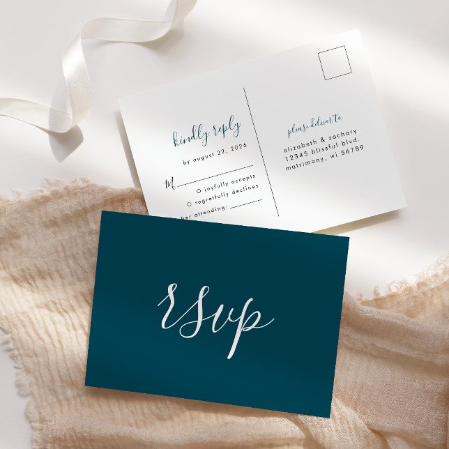 Moderna Tarjeta de Confirmación de Boda Minimalist (Subido por el creador)