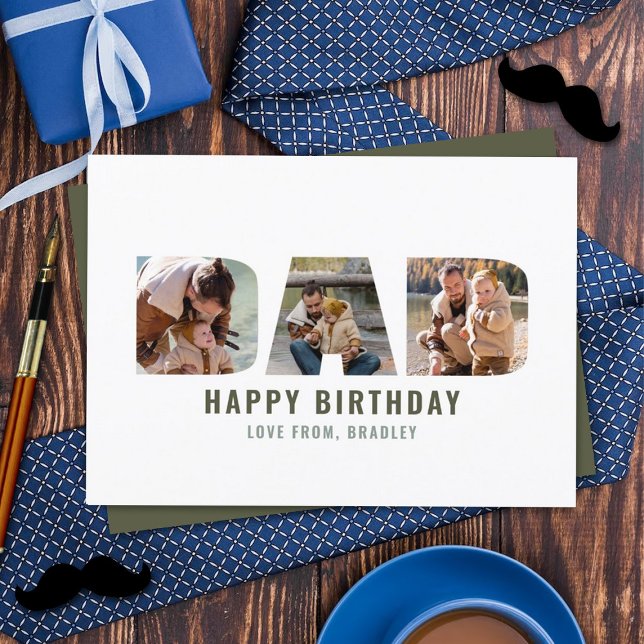 Moderna tarjeta de cumpleaños "DAD" (Subido por el creador)