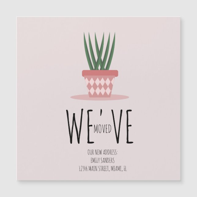 Moderna tarjeta de dirección residencial móvil NUE (Anverso)