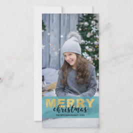 Moderna tarjeta de fotografía de Navidad elegante 