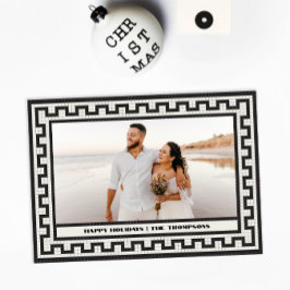 Moderna tarjeta de fotos de Navidad de mosaico de 