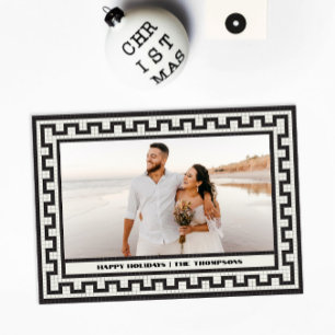 Moderna tarjeta de fotos de Navidad de mosaico de 