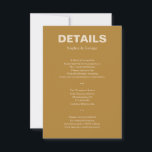Moderna tarjeta de inserción de detalles de tono d<br><div class="desc">Este hermoso diseño presenta joyas y tonos tierra junto con fuentes modernas y sencillas. Vea toda la colección para ver más elementos coincidentes. ¡Mezcla y combina colores!</div>