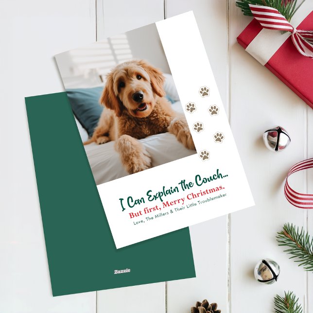 Moderna Tarjeta de Navidad con Foto Divertida de P (Subido por el creador)