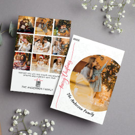 Moderna Tarjeta de Navidad Familiar Minimalista