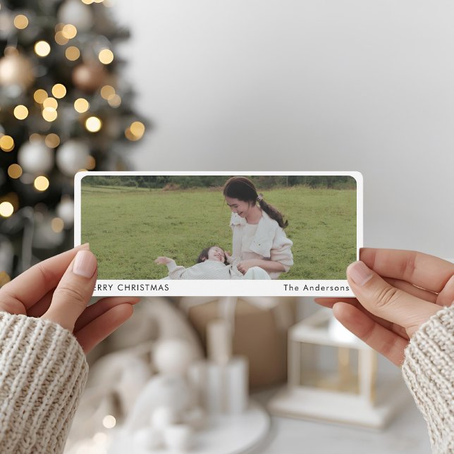 "Moderna tarjeta de Navidad minimalista panorámica (Subido por el creador)