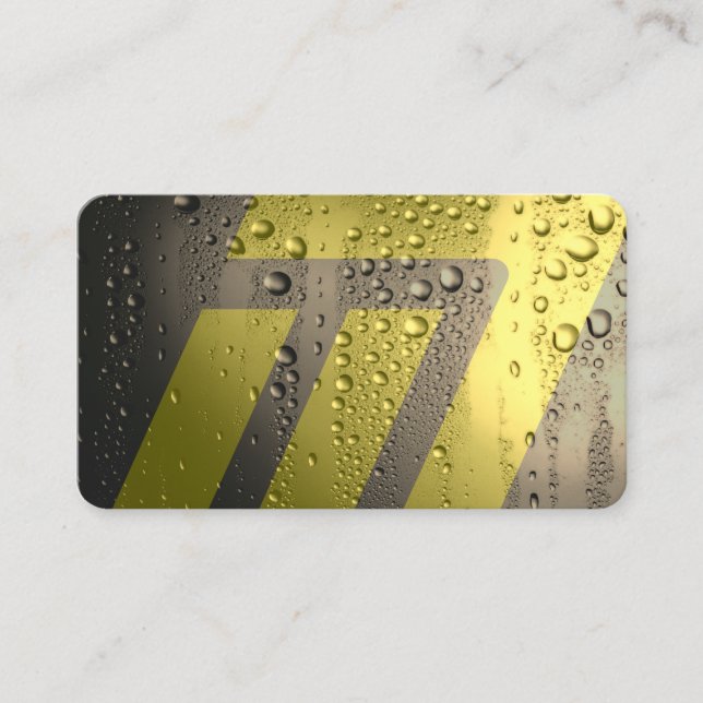 Moderna tarjeta de negocios de estilo metalizado h (Anverso)