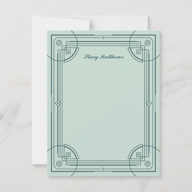 Moderna Tarjeta de nota de diseño de marco decorat (Anverso)