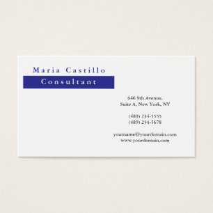 Moderna tarjeta de perfil Minimalista azul elegant