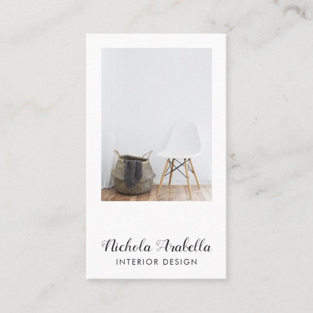 Moderna tarjeta de presentación de fotos de diseño (Anverso)