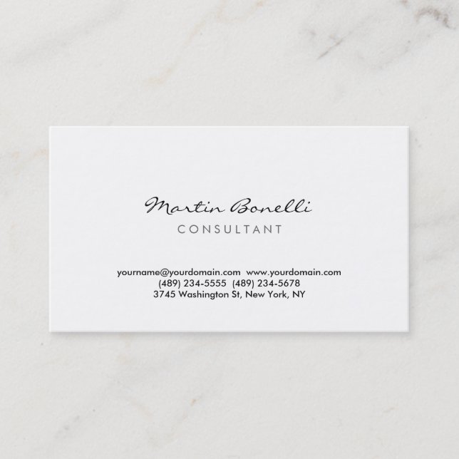 Moderna tarjeta de presentación de Moda Minimalist (Anverso)