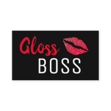 Moderna tarjeta de presentación Lip Gloss Boss de