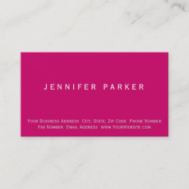 Moderna tarjeta de presentación simple púrpura ros