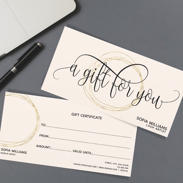 Moderna tarjeta de regalo abstracta de certificado (Subido por el creador)