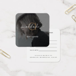 Moderna tarjeta de regalo de fotografía elegante d