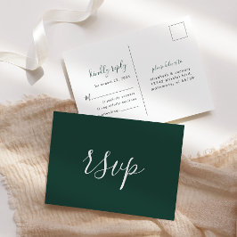 Moderna Tarjeta de Respuesta de Boda Minimalista V