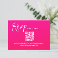 Moderna tarjeta de respuesta de código QR rosa cal