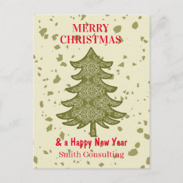 Moderna tarjeta de vacaciones de negocios Árbol de