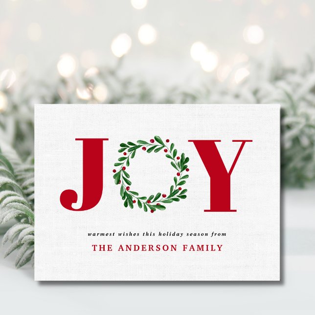Moderna tarjeta de vacaciones elegante JOY (Subido por el creador)