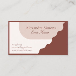 Moderna tarjeta de visita Beige-Boho Retro