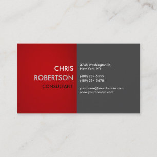 Moderna tarjeta de visita creativa gris rojo atrac