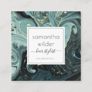 Moderna tarjeta de visita cuadrada con estilo de c