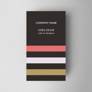 Moderna tarjeta de visita de diseño de franjas col