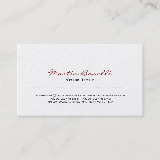Moderna tarjeta de visita de moda (Anverso)