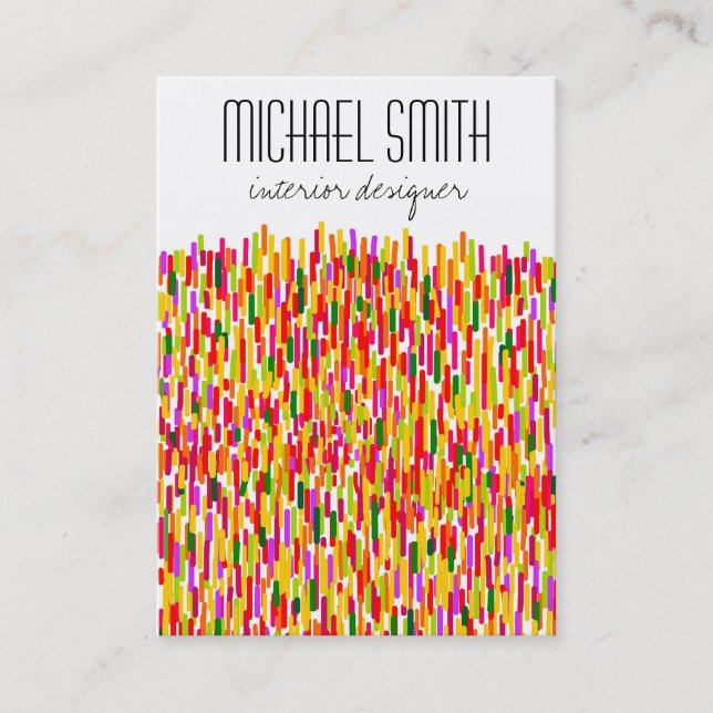 Moderna tarjeta de visita del Diseñador de interio (Anverso)