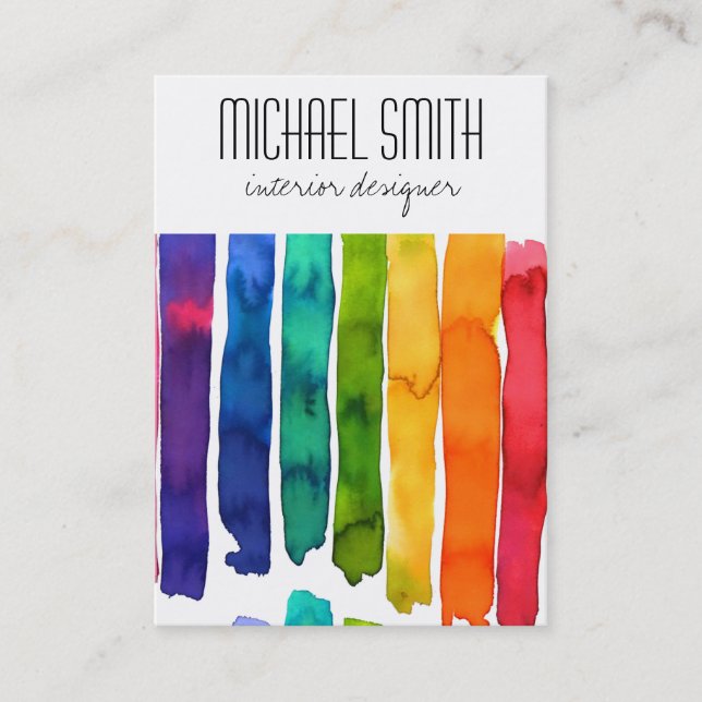 Moderna tarjeta de visita del Diseñador de interio (Anverso)