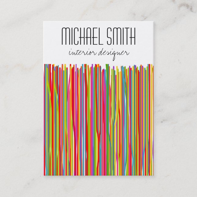 Moderna tarjeta de visita del Diseñador de interio (Anverso)