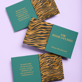 Moderna tarjeta de visita Girly Verde