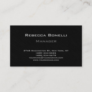 Moderna tarjeta de visita Gris Black Manager