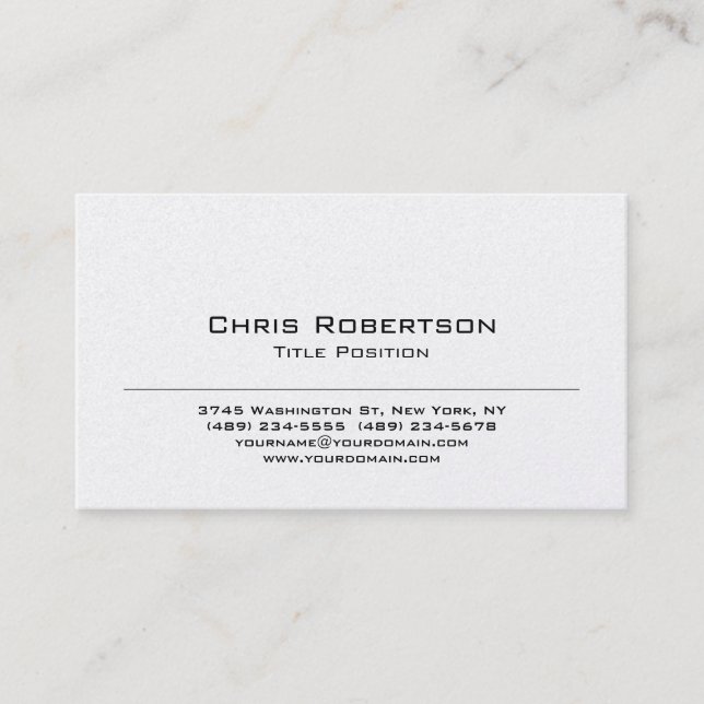 Moderna tarjeta de visita Minimalista con encanto (Anverso)