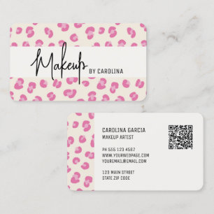 Moderna tarjeta de visita para artistas de maquill