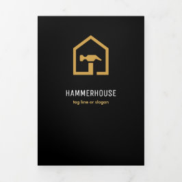 Moderna tarjeta plegable de construcción de color