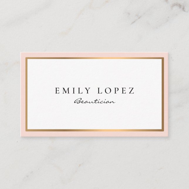 moderna tarjeta profesional estética de negocios (Anverso)