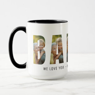 Moderna taza de 6 fotos Babcia Te Amamos de dos to