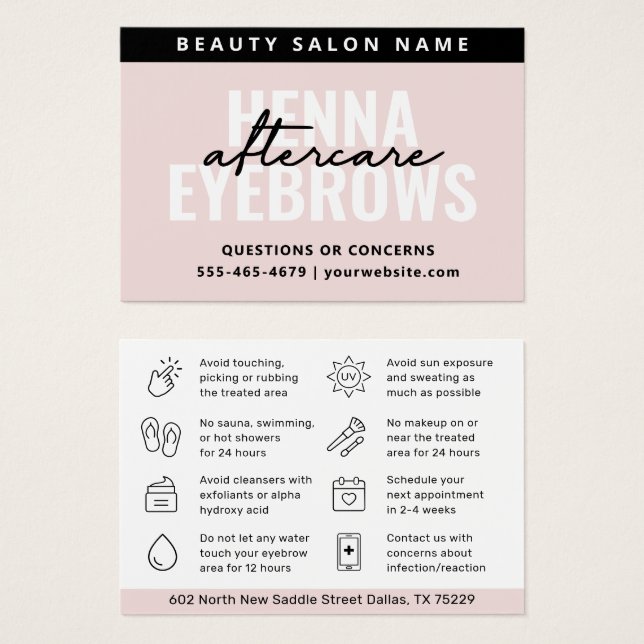 Moderna Tint de ceja simple Henna Brows Aftercare (Anverso y reverso)